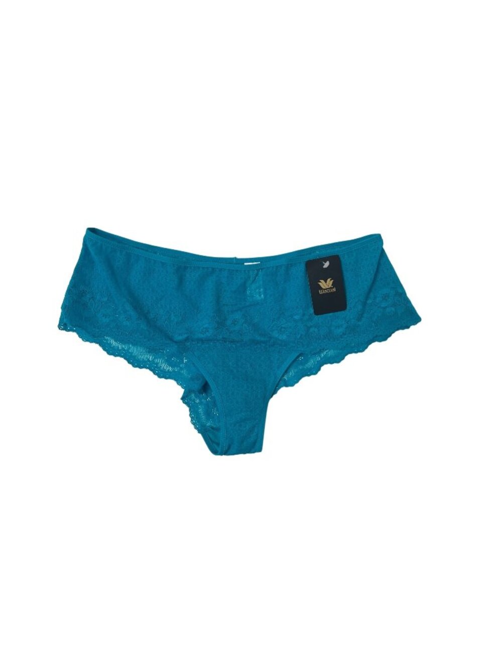 Wacoal Teal Floral Lace Panties With Scalloped Edges